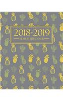 Semesterplaner 2018-2019: Oktober 2018 - September 2019: 19 x 23 cm: Ananas 4237