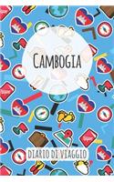 Cambogia Diario di Viaggio: Pianificatore di viaggio I Pianificatore di viaggio su strada I Diario a griglia a punti I taccuino I Diario tascabile I Regalo per Backpacker