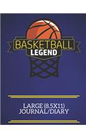 Basketball Legend Large (8.5x11) Journal/Diary
