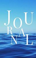 Journal: Notebook Diary 120 Pages Lined 6x9 Travel Size Matte Cover Ocean Blue