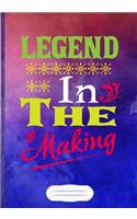 Legend in the Making: Knitter Crafter Blank Journal For Mom Aunt Knitting. Motivational Graphic Funny Gift Surprise. Popular Watercolor Lined Notebook B5 Size 110 Pages