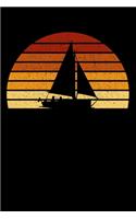 Sailor Notebook: Vintage Sunset Sailing 6 x 9 Lined Ruled Journal Gift For Sailors And Sailing Lovers (108 Pages)