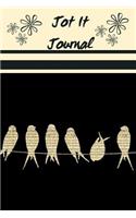 Jot It Journal: 6 x 9 Cute Music Notes Bird Diary: Blank 100 Pages Lined Planner for Keeping a Personal Reflection, Sketching or Jotting Down Favorite Quotes and Po