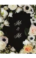 Mr. & Ms. Flowered Wedding Guest Book