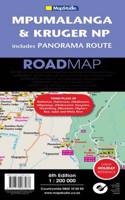 Mpumalanga & Kruger National Park includes panorama route road map