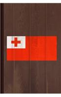 Tonga Flag Journal Notebook: Blank Lined Ruled for Writing 6x9 110 Pages