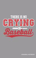 There Is No Crying in Baseball a Baseball Notebook: Blank Lined Journal
