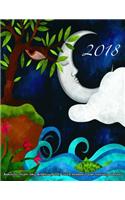 2018- Beautiful Night Sky Breathing 2017-2018 Academic Year Monthly Planner: July 2017 To December 2018 Large 8.5x11 Calendar Organizer with Motivational Quotes