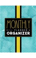 Monthly Bill Planner & Organizer: Bills Budget Spreadsheet, Monthly Bill Paying Organizer, Finance Tracker Book, Bill Book Organizer, Hydrangea Flower Cover