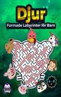 Djurformade labyrinter för barn i åldrarna 4-8, labyrintpussel Aktivitetsböcker för barn