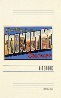 Vintage Lined Notebook Greetings from Lookout Mt., Colorado