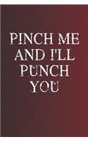 Pinch Me And I'll Punch You: Funny Sayings on the cover Journal 104 Lined Pages for Writing and Drawing, Everyday Humorous, 365 days to more Humor & Happiness Year Long Journal 