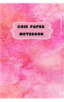 Grid Paper Notebook: Fushcia Watercolor Theme-Graph Paper 1cm -6 x 9"
