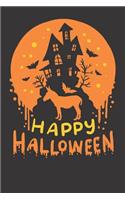 Notebook 6x9 Dot Grid: Donkey Farmer Happy Halloween Gift