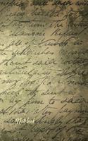 Notebook: 8.5 X 11, College-Ruled, 120 Pages, Handwriting on Old Paper