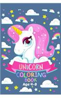 Unicorn Coloring Book Age 4-8