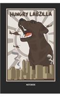 Hungry Labzilla - Labrador Notebook