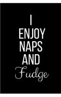 I Enjoy Naps And Fudge: Funny Slogan-Blank Lined Journal-120 Pages 6 x 9