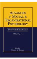 Advances in Social and Organizational Psychology