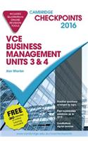 Cambridge Checkpoints VCE Business Management Units 3 and 4 2016 and Quiz Me More