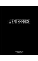 Notebook for Cornell Notes, 120 Numbered Pages, #ENTERPRISE, Black Cover