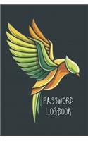 Password Logbook: Hummingbird Internet Password Keeper With Alphabetical Tabs - Handy Size 6 x 9 inches (vol. 3)