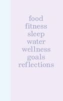 Food Fitness Sleep Water Wellness Goals Reflections