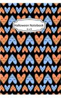 Halloween Notebook: Vampire Heart Clip Art Images on 6 x 9 Blank Lined Softcover Journal for Notes, Halloween Gift Design Cover Note Book