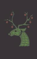 Christmas: Notebook, Journal - Lined Paper - 120 Pages DIN A5 (6 x 9") - Notes, Drawings, Planer, Diary, Organization - Word Cloud Present