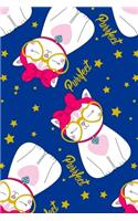 Super Cute Kawaii Purrfect Cats with Glasses, Bow, and Hearts Notebook: A notepad perfect for creative writing, note taking, doodling, and more!