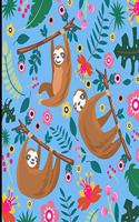Alexa: Light Blue Sloth Sketch Book, 366 Pages Sketch Pad, Sloth Sketchbook, Cute Sloth Cover Drawing Book