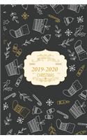 Christmas Notebook: Ruled Notebook Lined School Journal Black Cover- 120 Pages - 6 x 9" - White & Blue (Composition Books) - Christmas gift
