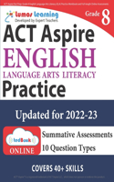 ACT Aspire Test Prep: Grade 8 English Language Arts Literacy (ELA) Practice Workbook and Full-length Online Assessments: ACT Aspire Study Guide(12 ACT Aspire by Lumos Learning)