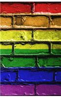 Rainbow Bricks: Narrow Ruled Journal / Notebook / Diary 5.5 x 8.5 inches(Colourful)