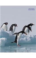 Gentoo Penguins Unruled Notebook