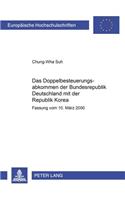 Doppelbesteuerungsabkommen Der Bundesrepublik Deutschland Mit Der Republik Korea