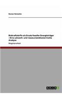 Biokraftstoffe als Ersatz fossiler Energieträger - Eine umwelt- und ressourcenökonomische Analyse