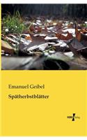 Spätherbstblätter: (German)
