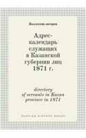 Directory of Servants in Kazan Province in 1871