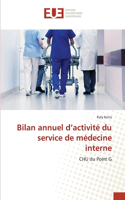 Bilan annuel d'activité du service de médecine interne