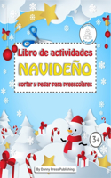Libro de actividades de Navideño cortar y pegar para preescolares