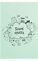 Notebook: School Stuffs 120 pages Wide Ruled School Notebook Workbook for Students Kids & Teens - for School & College Writing, Notes, Lists, Journaling: Comp