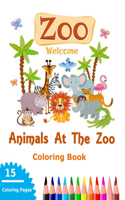 Animals At The Zoo Coloring Book