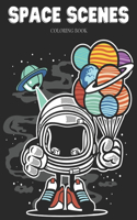 Space Scenes Coloring Book