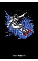 Space Notebook: Space Astronaut Surfing Notebook