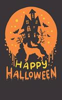 Notebook: German Shepherd Dog Happy Halloween Gift Dot Grid Dotted 6x9 120 Pages