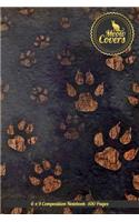 Meow Covers 6 X 9 Composition Notebook -100 Pages: Empty Notebook with Lines 100 Sites for Students, School, Diary, Journal