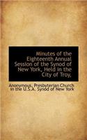 Minutes of the Eighteenth Annual Session of the Synod of New York, Held in the City of Troy,: (English)