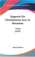 Rapports Du Christianisme Avec Le Mosaisme