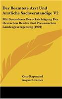 Der Beamtete Arzt Und Arztliche Sachverstandige V2